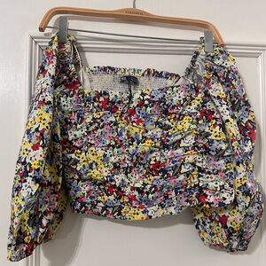 Zara Multicolor Floral Blouse